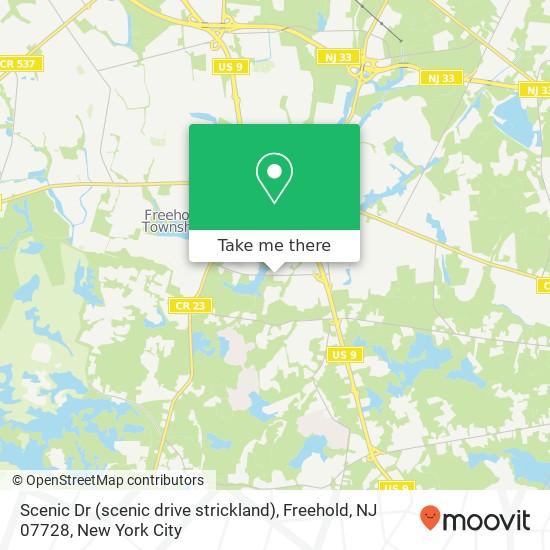 Mapa de Scenic Dr (scenic drive strickland), Freehold, NJ 07728