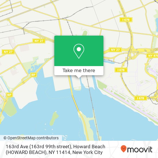 Mapa de 163rd Ave (163rd 99th street), Howard Beach (HOWARD BEACH), NY 11414