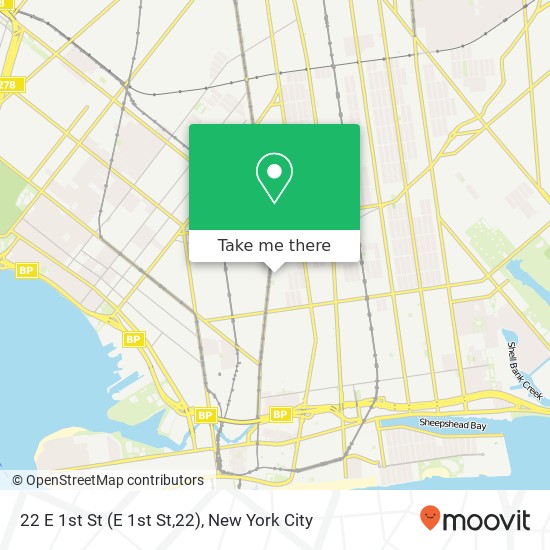 22 E 1st St (E 1st St,22), Brooklyn, NY 11223 map