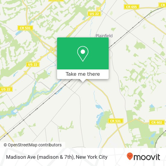 Madison Ave (madison & 7th), Plainfield, NJ 07060 map