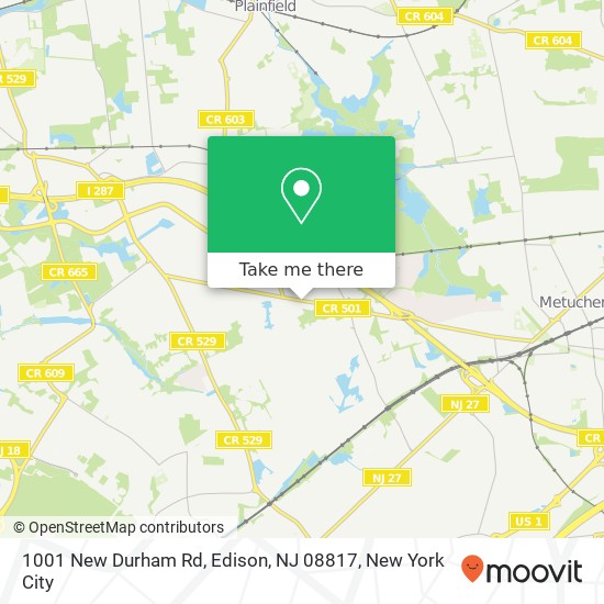 1001 New Durham Rd, Edison, NJ 08817 map