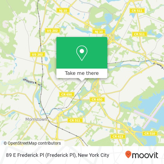 Mapa de 89 E Frederick Pl (Frederick Pl), Cedar Knolls, NJ 07927