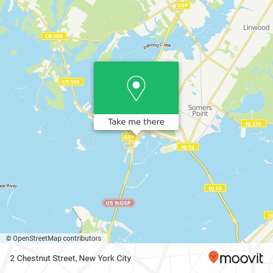 2 Chestnut Street, 2 Chestnut St, Somers Point, NJ 08244, USA map