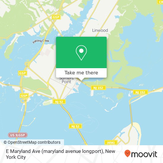 Mapa de E Maryland Ave (maryland avenue longport), Somers Point, NJ 08244