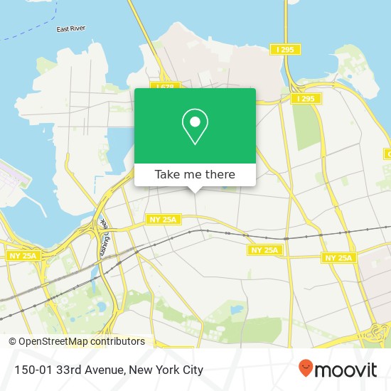 Mapa de 150-01 33rd Avenue, 150-01 33rd Ave, Flushing, NY 11354, USA