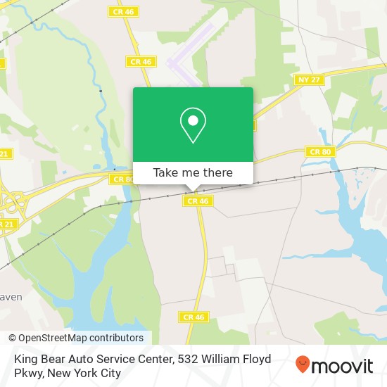 King Bear Auto Service Center, 532 William Floyd Pkwy map
