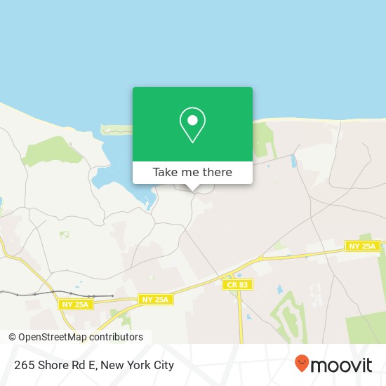 Mapa de 265 Shore Rd E, Mt Sinai, NY 11766