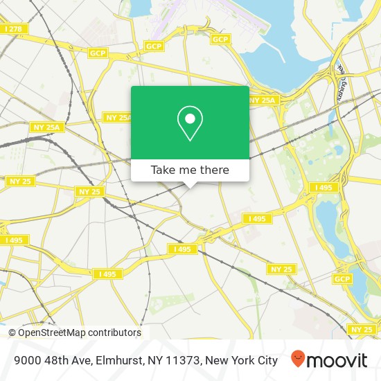 Mapa de 9000 48th Ave, Elmhurst, NY 11373