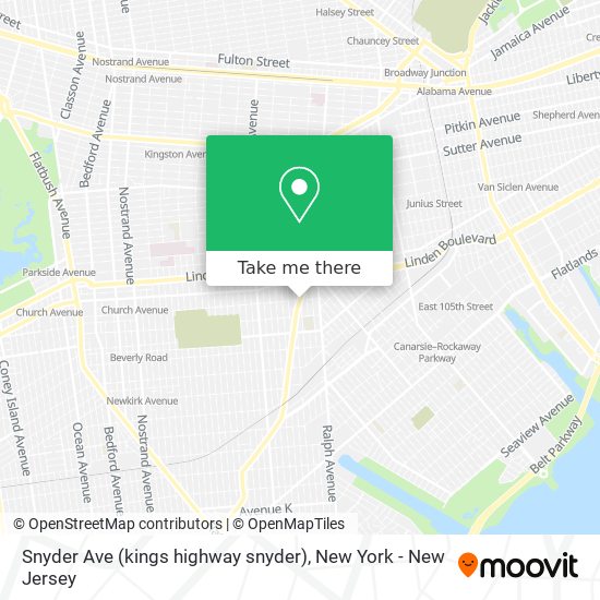 Snyder Ave (kings highway snyder) map