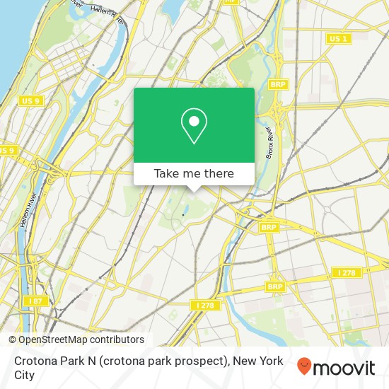 Mapa de Crotona Park N (crotona park prospect), Bronx, NY 10457