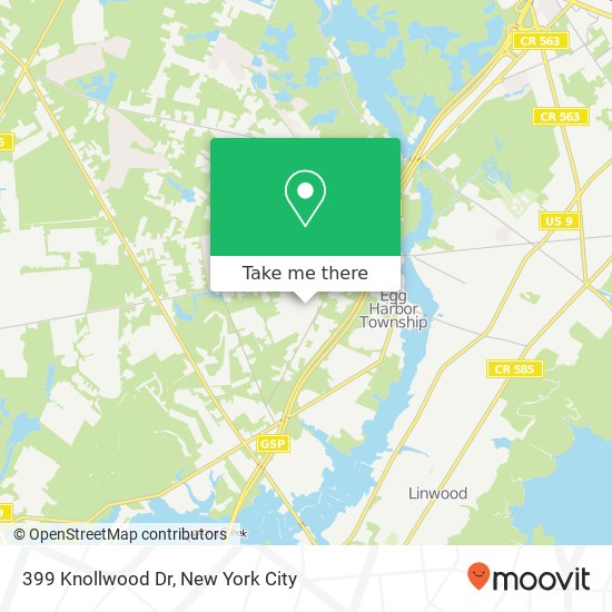 399 Knollwood Dr, Egg Harbor Twp, NJ 08234 map