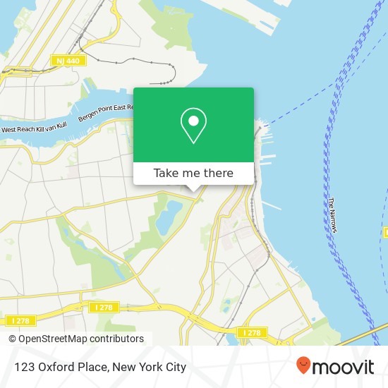 Mapa de 123 Oxford Place, 123 Oxford Pl, Staten Island, NY 10301, USA