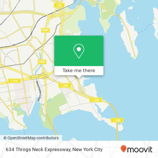 Mapa de 634 Throgs Neck Expressway, 634 Throgs Neck Expy, Bronx, NY 10465, USA