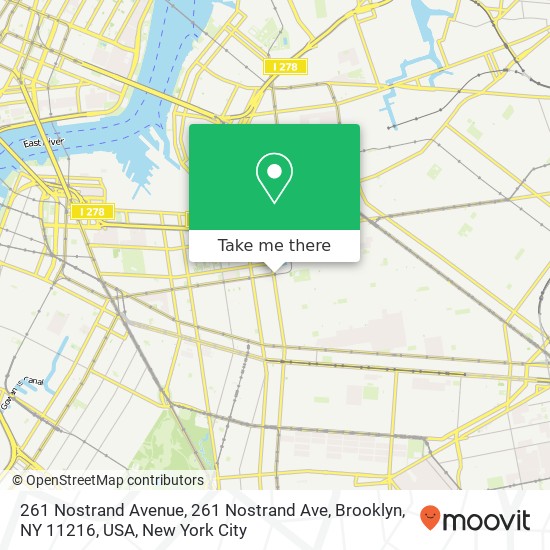 261 Nostrand Avenue, 261 Nostrand Ave, Brooklyn, NY 11216, USA map