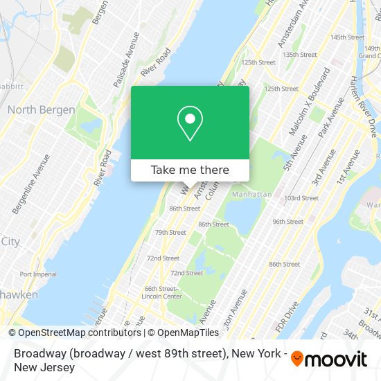 Mapa de Broadway (broadway / west 89th street)