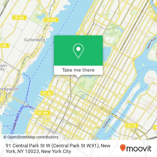 91 Central Park St W (Central Park St W,91), New York, NY 10023 map