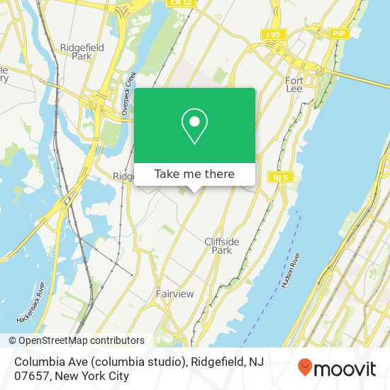 Columbia Ave (columbia studio), Ridgefield, NJ 07657 map