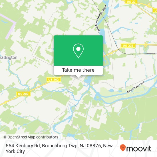 Mapa de 554 Kenbury Rd, Branchburg Twp, NJ 08876