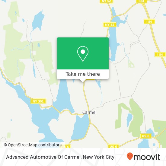 Mapa de Advanced Automotive Of Carmel, 231 RT-52