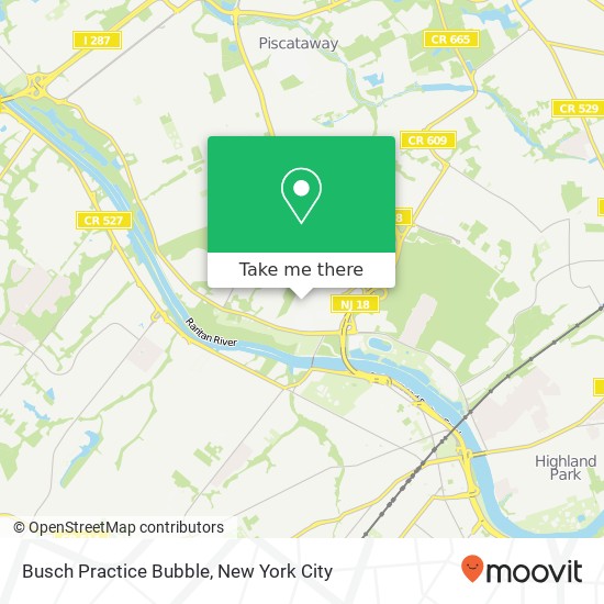 Mapa de Busch Practice Bubble, Piscataway, NJ 08854