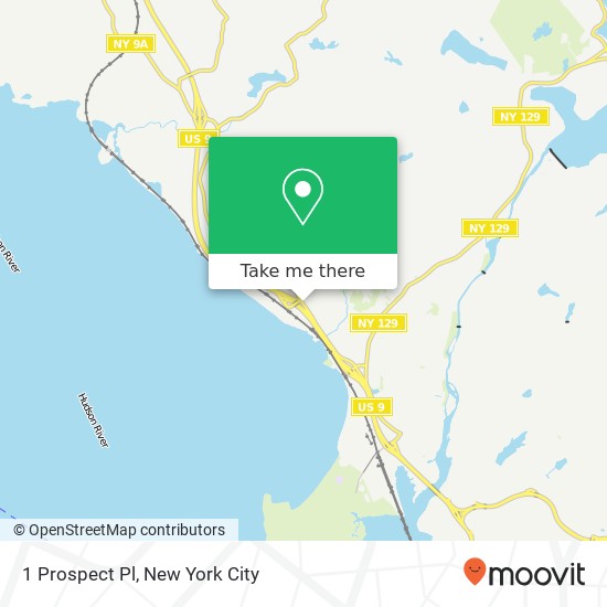 Mapa de 1 Prospect Pl, Croton-on-Hudson (CROTON), NY 10520