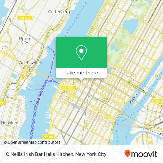 Mapa de O'Neills Irish Bar Hells Kitchen