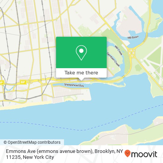 Emmons Ave (emmons avenue brown), Brooklyn, NY 11235 map