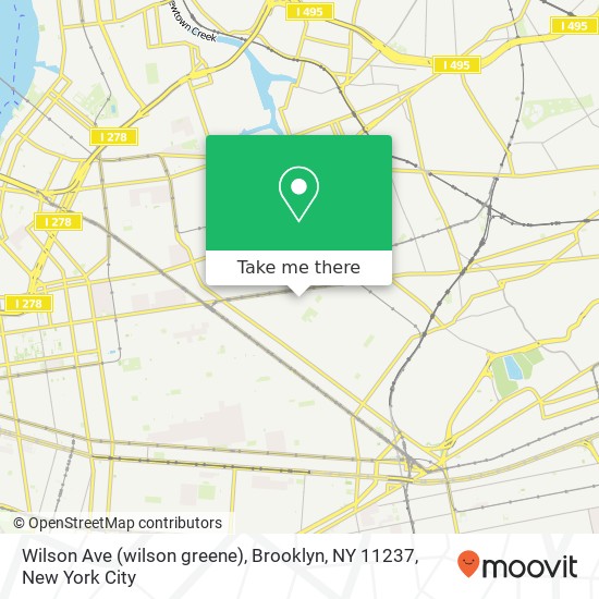 Mapa de Wilson Ave (wilson greene), Brooklyn, NY 11237