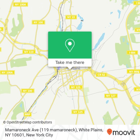 Mapa de Mamaroneck Ave (119 mamaroneck), White Plains, NY 10601