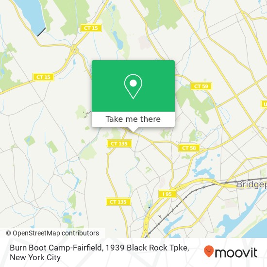 Mapa de Burn Boot Camp-Fairfield, 1939 Black Rock Tpke