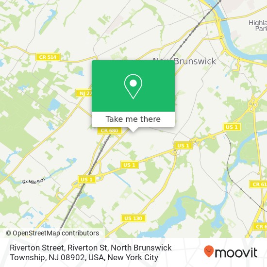 Mapa de Riverton Street, Riverton St, North Brunswick Township, NJ 08902, USA