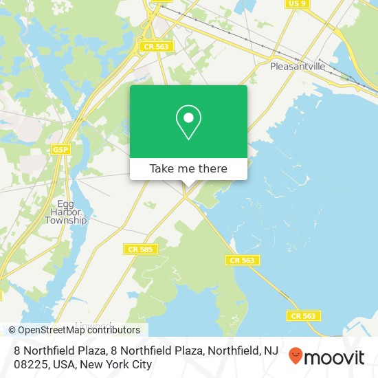 Mapa de 8 Northfield Plaza, 8 Northfield Plaza, Northfield, NJ 08225, USA