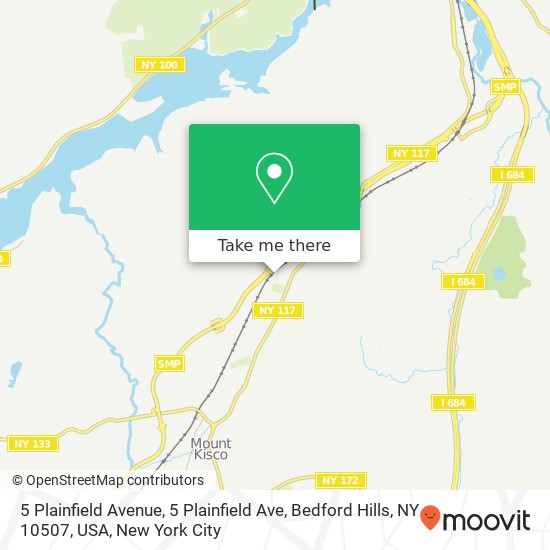 Mapa de 5 Plainfield Avenue, 5 Plainfield Ave, Bedford Hills, NY 10507, USA