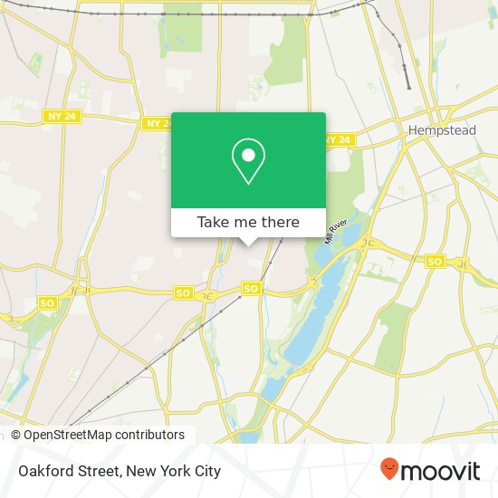 Mapa de Oakford Street, Oakford St, West Hempstead, NY 11552, USA