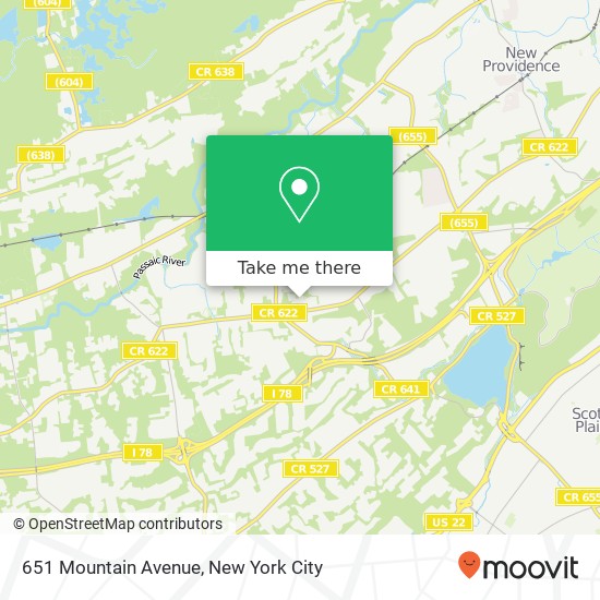 Mapa de 651 Mountain Avenue