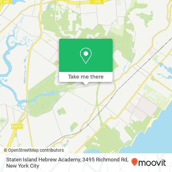 Mapa de Staten Island Hebrew Academy, 3495 Richmond Rd