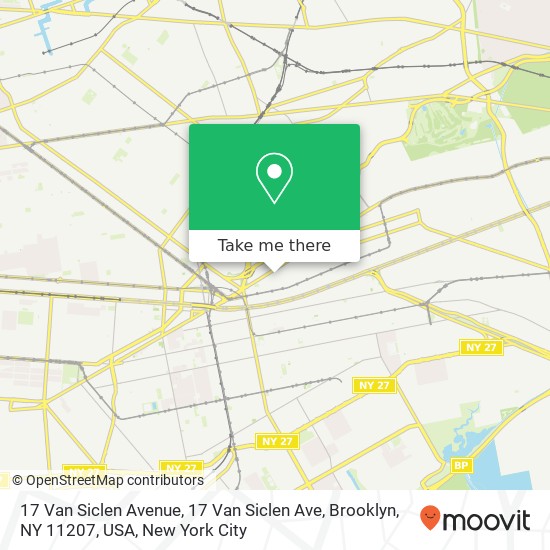 17 Van Siclen Avenue, 17 Van Siclen Ave, Brooklyn, NY 11207, USA map