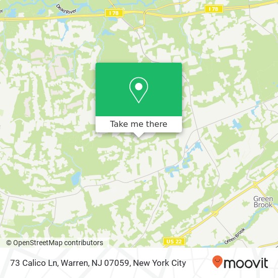 73 Calico Ln, Warren, NJ 07059 map