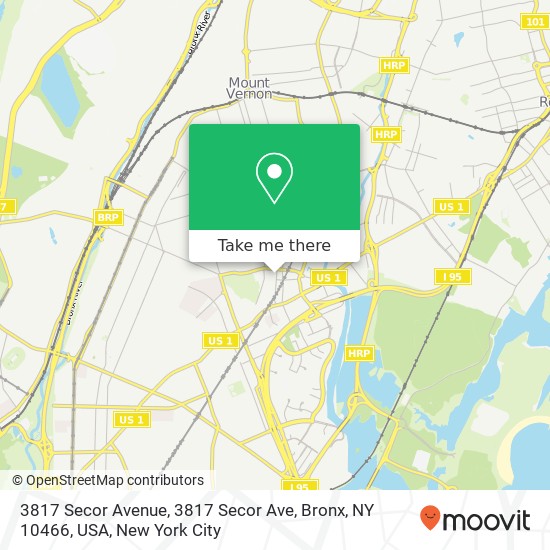 Mapa de 3817 Secor Avenue, 3817 Secor Ave, Bronx, NY 10466, USA