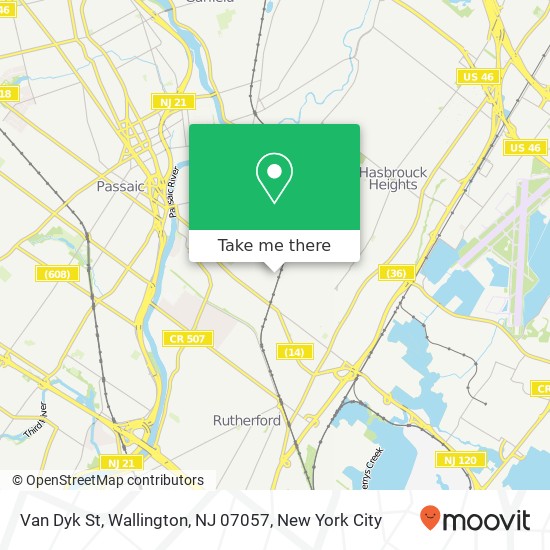 Mapa de Van Dyk St, Wallington, NJ 07057