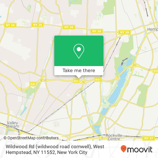 Wildwood Rd (wildwood road cornwell), West Hempstead, NY 11552 map