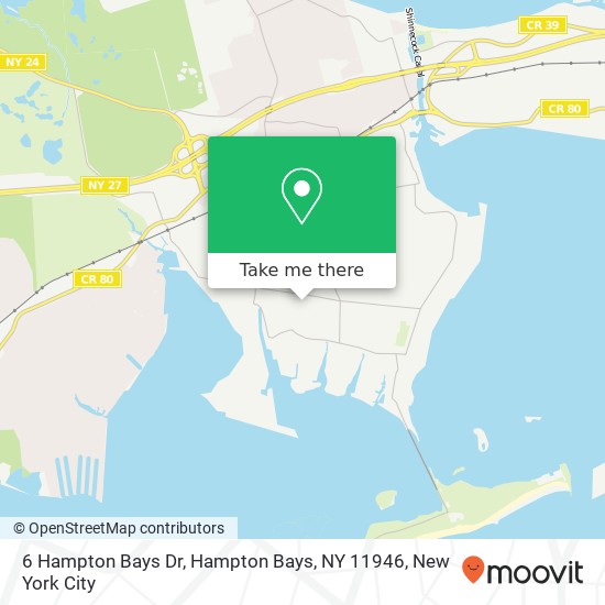 6 Hampton Bays Dr, Hampton Bays, NY 11946 map