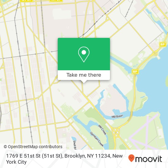 Mapa de 1769 E 51st St (51st St), Brooklyn, NY 11234