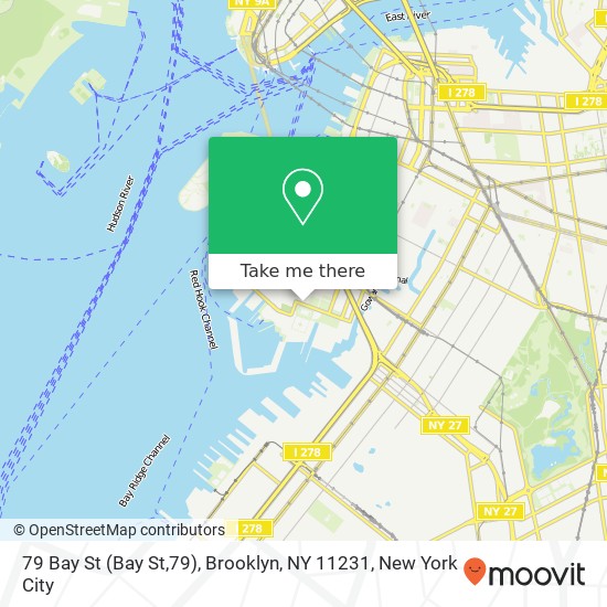 Mapa de 79 Bay St (Bay St,79), Brooklyn, NY 11231