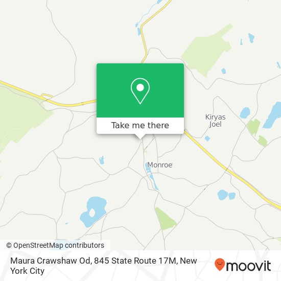 Mapa de Maura Crawshaw Od, 845 State Route 17M
