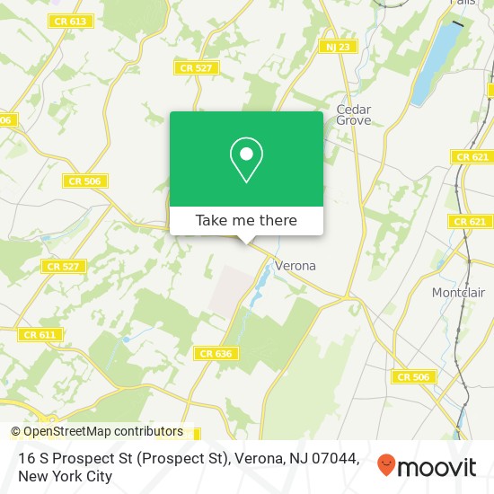 16 S Prospect St (Prospect St), Verona, NJ 07044 map