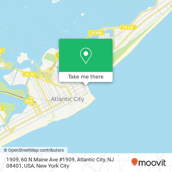 1909, 60 N Maine Ave #1909, Atlantic City, NJ 08401, USA map