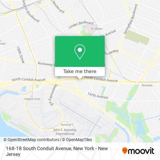 168-18 South Conduit Avenue map