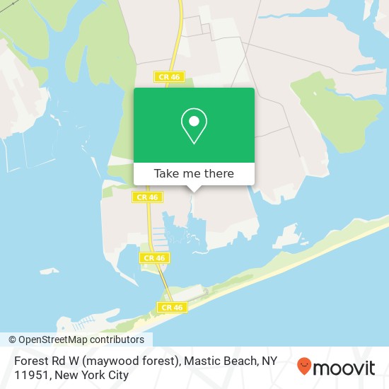 Forest Rd W (maywood forest), Mastic Beach, NY 11951 map