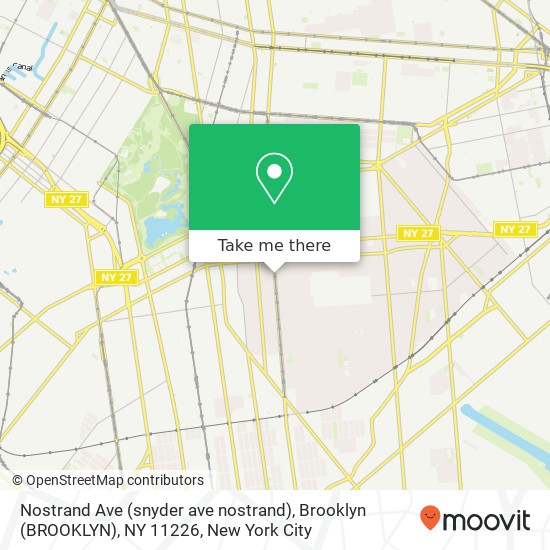 Nostrand Ave (snyder ave nostrand), Brooklyn (BROOKLYN), NY 11226 map